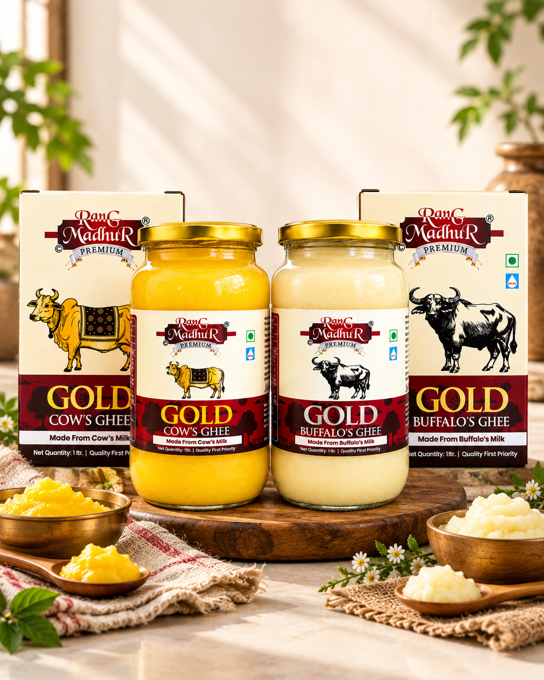 Rang Madhur Gold Series of Rich Texture Ghee