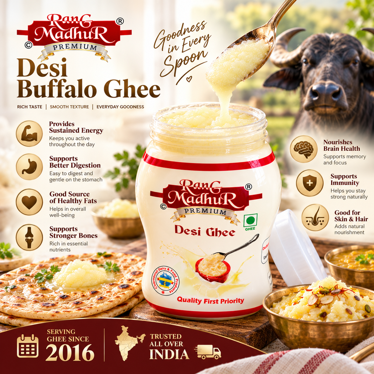 Rang Madhur Premium Desi Ghee | A Touch of Tradition